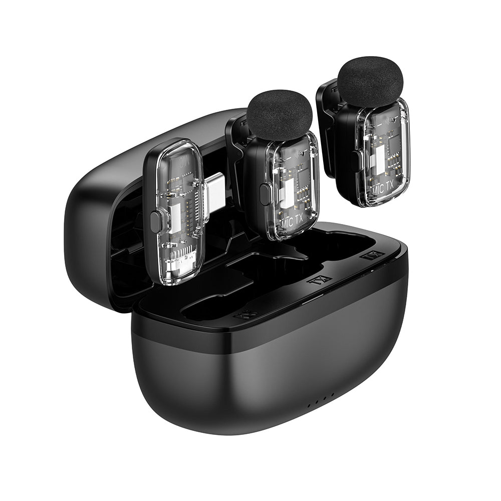 Wiwu Wi-WM008 2in1 Type-C Portlu ANC Özellikli Kablosuz Yaka Mikrofonu Wiwu Wi-WM008 2in1 Type-C Portlu ANC Özellikli Kablosuz Yaka Mikrofonu